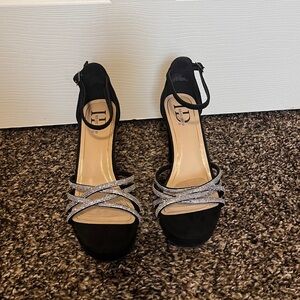 Elegant Black and Silver Women's Heels